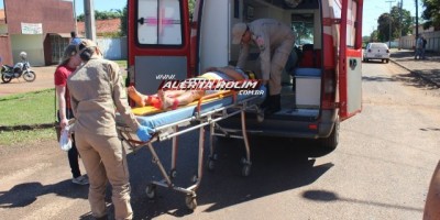 Rolim de Moura - Tia e sobrinha ficam feridas em acidente de trânsito no cruzamento da Rua Tocantins com Avenida Fortaleza 