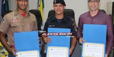 Rolim de Moura – Policial Militar, Bombeiro e Policial Civil são homenageados na Câmara Municipal 