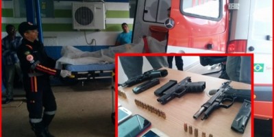 Ariquemes - Confronto entre polícia e assaltantes no setor 08 termina com um morto e outro preso; Três pistolas foram encontradas com a dupla