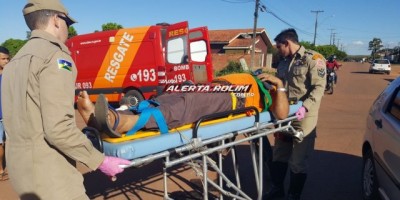 Rolim de Moura -  Colisão entre duas motos resulta em quatro vítimas no Bairro São Cristóvão 