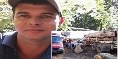 Machadinho do Oeste - Tora de madeira cai de caminhão e mata motorista esmagado em serraria