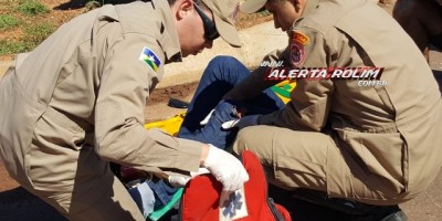 Rolim de Moura -  Colisão entre duas motos no Bairro Boa Esperança resulta em dois feridos 