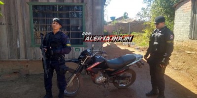 Pimenta Bueno – Motocicleta furtada é recuperada pela equipe de Força Tática da PM 