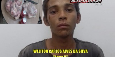 Rolim de Moura - Suspeito é preso pela PM, após ser segurado por populares com produtos furtados de Lanchonete no Centro da cidade