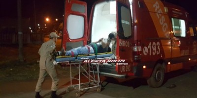 Rolim de Moura -  Acidente de trânsito envolvendo carro e moto resulta em uma pessoa ferida 
