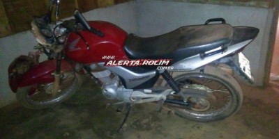 Rolim de Moura -  Através de denúncia anônima, Guarnição da PM recupera motocicleta que foi furtada no estacionamento do Hospital Municipal  