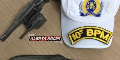 Rolim de Moura - Dois suspeitos são presos pela equipe da Ptran da PM por porte ilegal de arma de fogo, direção perigosa e ameaça