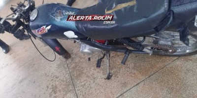 Rolim de Moura - Polícia Militar recupera moto que foi roubada na madrugada de terça-feira 