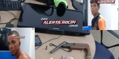 Rolim de Moura -   Após roubo em residência, dupla é presa pela PM escondida em borracharia no Bairro Cidade Alta 