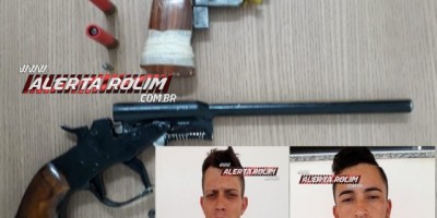 Rolim de moura - Suspeitos são presos por equipes da PC e PM com duas armas fogo