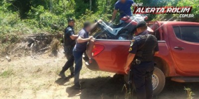 Nova Brasilândia - Após denúncia, PC e PM localizam moto furtada escondida em mata 