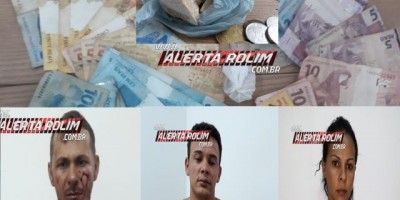 Rolim de Moura - Suspeitos de tráfico de drogas são presos pela PM; drogas e grande quantidade de dinheiro foram apreendidos - Vídeo