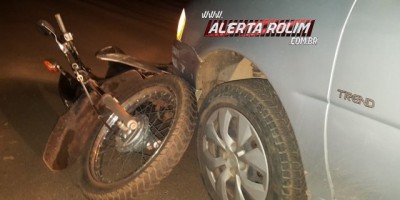 Rolim de Moura - Colisão envolvendo carro e moto é registrada na RO-383