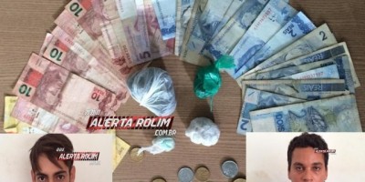 Rolim de Moura - Dupla suspeita de tráfico de drogas é presa pela PM com várias pedras de crack e porções de maconha