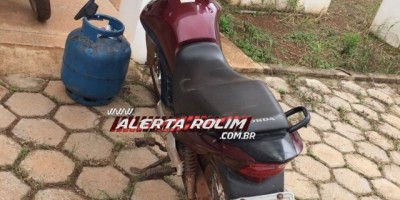 Rolim de Moura – Polícia Militar recupera botija de gás e motocicleta que foram furtados em propriedade rural 
