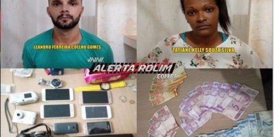 Rolim de Moura – Casal suspeito de tráfico de drogas é preso durante operação conjunta entre Polícias Militar e Civil