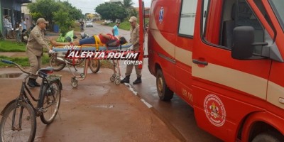 Rolim de Moura – Colisão entre duas motos resulta em três feridos no Bairro Beira Rio   