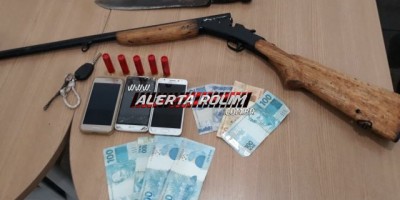 Rolim de Moura – Arma de fogo e munições são apreendidas pela equipe de Força Tática da Polícia Militar