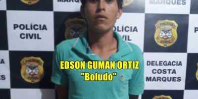 Costa Marques - Polícia Civil prende condenado pela troca de tiros no Rio Guaporé em 2016, ocasião em que dois policiais foram feridos