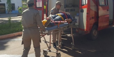 Rolim de Moura – Após bater em cachorro, motociclista é socorrido pelo Resgate com suspeita de fratura de perna 