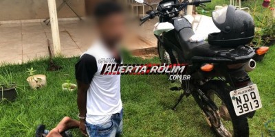 Rolim de Moura – Moto roubada de vítima que foi esfaqueada durante a ação criminosa na região de Jardinópolis é recuperada pela PM