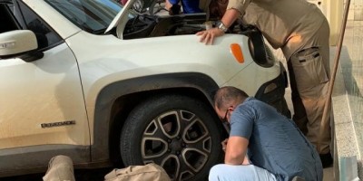 VÍDEO - Jiboia entra em motor de Jeep Renegade no centro de Ji-Paraná