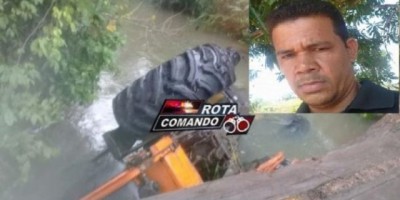 São Francisco - Trabalhador morre afogado ao ficar preso as ferragens após trator cair dentro de rio