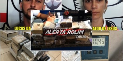 Cacoal – Casal de namorados é preso pela Polícia Militar com mais de 10 quilos de drogas