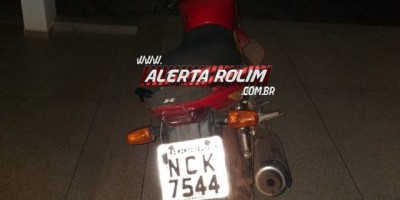 Rolim de Moura – Após denúncia, moto furtada é recuperada pela Polícia Militar 