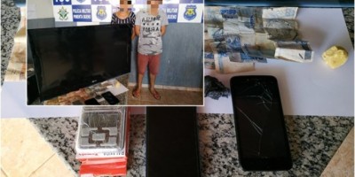 Pimenta Bueno – Polícia Militar prende casal por crime de tráfico de drogas e recupera objetos furtados