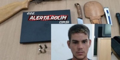 Rolim de Moura – Suspeito é preso pela PM com arma de fogo furtada e objetos de origem duvidosa