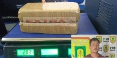 Vilhena - Patamo e NI prendem vilhenense com mais de dois quilos de pasta base de cocaína