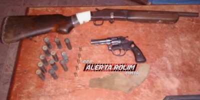 Parecis – Suspeito é preso pela Polícia Militar com duas armas de fogo e munições 