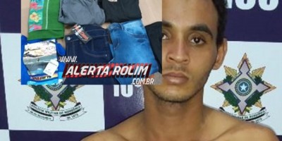 Rolim de Moura – Suspeito é preso em flagrante pela PM, após furtar morador de rua enquanto dormia