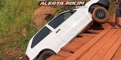  Rolim de Moura – Motorista perde controle da direção e carro cai dentro de córrego no Bairro Planalto 