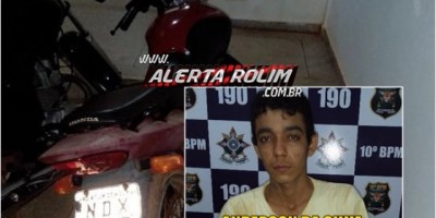 Rolim de Moura – Durante “Operação Lei Seca”, moto furtada é recuperada pela PM e suspeito acaba preso por embriaguez e receptação