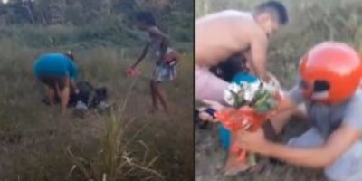 Homem se finge de morto para pedir mulher em casamento e ela quase ‘morre do coração’; vídeo