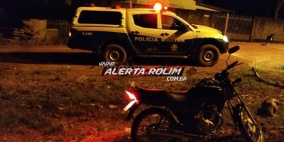 Rolim de Moura – Moto furtada é recuperada pela Polícia Militar do 10º BPM