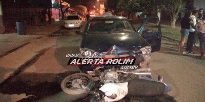 Rolim de Moura – Condutor de automóvel perde controle do veículo e colide em duas motos 
