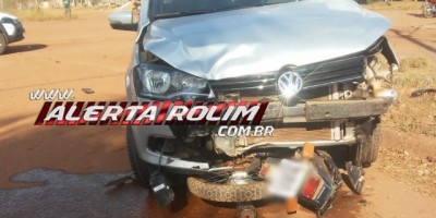  Rolim de Moura – Adolescente conduzindo veículo avança via e ocasiona acidente que resultou em fratura exposta de condutor de moto 