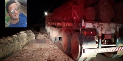 Homem é esmagado por tora enquanto carregava caminhão em Espigão do Oeste
