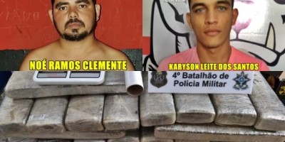 Cacoal – Dois traficantes são presos e 33 quilos de maconha, além de cerca de 400 mil reais são apreendidos pela Polícia Militar