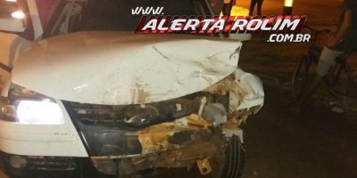 Rolim de Moura – Durante a madrugada motorista avança via preferencial e colide em carro de aplicativo no Centro da cidade 