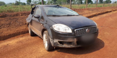 Mulher morre após carro capotar na zona rural de Alvorada do Oeste