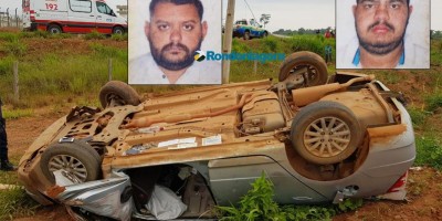 Dois homens morrem em grave capotamento na Estrada da Penal, em Porto Velho