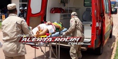 Rolim de Moura – Colisão envolvendo carro e moto na Avenida Norte Sul resulta em uma pessoa ferida 