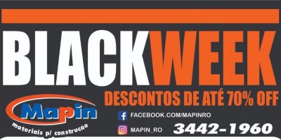 Superpromoção Black Week MAPIN com até 70% de descontos