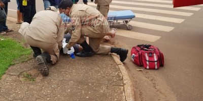 Rolim de Moura – Acidente envolvendo moto e carro de aplicativo resulta em uma pessoa ferida - Vídeo