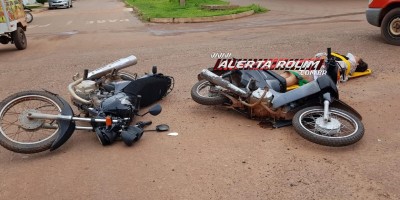  Rolim de Moura – Colisão entre motos no cruzamento da Rua Barão de Melgaço com Avenida São Paulo resulta em duas vítimas - Vídeo