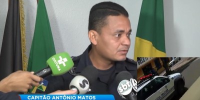 Cidadão grava vídeo mostrando viatura parada e ligada no centro da cidade e durante coletiva, Capitão da PM esclarece o ocorrido, em Cacoal - Vídeo